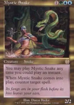 1x Mystic Snake Heavy Play MTG Magic - Kid Icarus - - Image 1