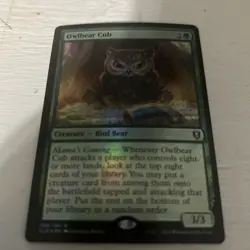 C6662 MTG MAGIC COMMANDER LEGENDS OWLBEAR CUB #246 FOIL LP RARE - Image 1