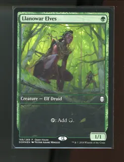 MTG Llanowar Elves FOIL Dominaria Open House Promo 168/269 - Image 1