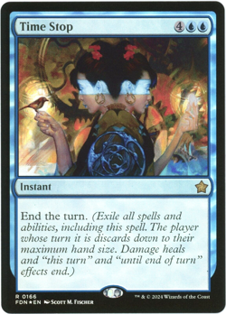 Time Stop (Foil) - 0166 - Foundations - Magic the Gathering (MTG) - Image 1
