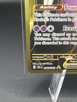Pokemon TCG Team Rockets Mewtwo EX 240/182 Full Art Destined Rivals English - Image 2