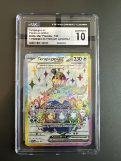 Pokemon 2024 Terapagos Ex 165 Full Art BLACK STAR PROMO CGC 10 - Image 3