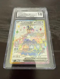 Terapagos Ex 165 Full Art BLACK STAR PROMO - UPC - Pokemon TCG CGC 10 GEM MINT - Image 1