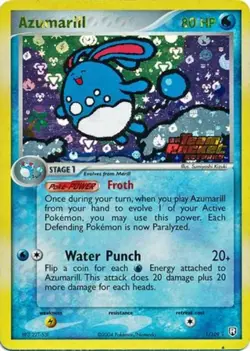 Heavily Played Azumarill - 1/109 - Holo Rare - Reverse Holo Pokemon Team Rocket - Image 1