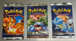 Set Of 3 Unopened 1999 Pokemon Unlimited Booster Packs Original Wizard Of Coast - Image 1