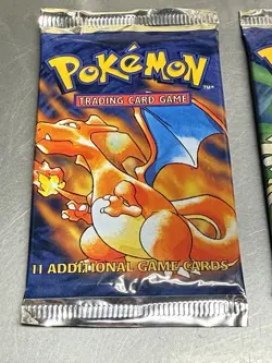 Set Of 3 Unopened 1999 Pokemon Unlimited Booster Packs Original Wizard Of Coast - Image 2