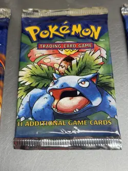 Set Of 3 Unopened 1999 Pokemon Unlimited Booster Packs Original Wizard Of Coast - Image 3