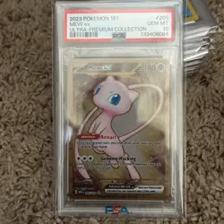 Pokemon TCG 2023 Ultra Premium Collection Mew EX Metal Promo PSA 10 - Image 1