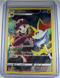 NM Pokemon Silver Tempest Braixen Trainer Gallery TG01 Full Art #TG01/TG30 - Image 1