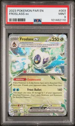 2023 Pokemon Scarlet & Violet Froslass Ex #003 Paradox Rift 003/182 PSA 9 Mint - Image 1