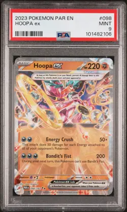 PSA 9 MINT 2023 Pokemon Paradox Rift Hoopa ex #098 Holo - Image 1