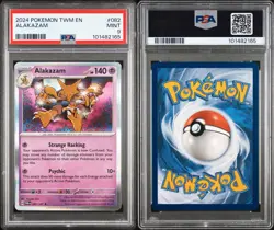 2024 Pokemon Alakazam 082/167 Sv06: Twilight Masquerade Holo PSA 9 Mint - Image 3