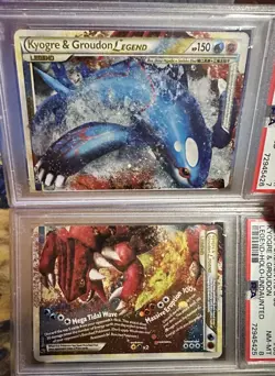 Kyogre & Groudon Legend 87 + 88/90 Pokemon HG&SS Undaunted Consecutive PSA 7/8 - Image 2