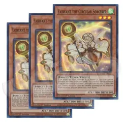 Yugioh Fairyant the Circular Sorcerer x 3 1st Edition Super Rare NM - Free Holo - Image 1
