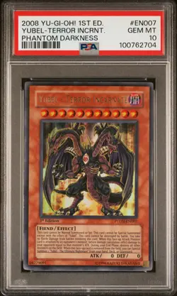 2008 YU-GI-OH! PTDN-PHANTOM DARKNESS 1ST ED #EN007 YUBEL-TERROR INCARNATE PSA 10 - Image 1