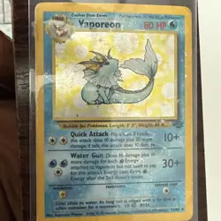 Pokemon Vaporeon 28/64 Jungle HP Rare Collectible Card Holo - Image 1