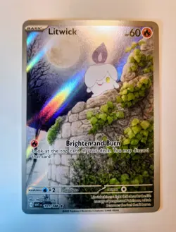 Pokemon TCG Litwick Card 101/086 White Flare Holo Illustration Rare / Pack Fresh - Image 1