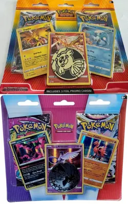 lot of 2 Pokemon Zapdos Moltres Articuno Promo Blister 2-Pack with 3 Foil Cards - Image 1