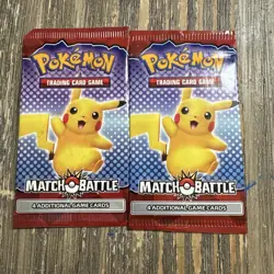 Two 2022 Pokemon Match Battle McDonalds Promo Sealed Booster Card - Image 1