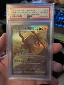 Pokemon Bloodmoon Ursaluna EX Twilight Masquerade Card 216/167 PSA 10 GEM MINT - Image 1