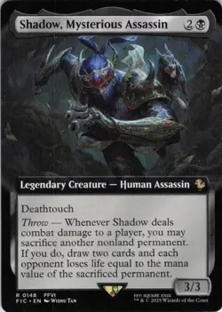 MTG Shadow, Mysterious Assassin (Ext) (148) | NM | Cmd: Final Fantasy {FIC} - Image 1