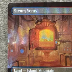 MTG Steam Vents (Borderless) - Ravnica: Clue Edition (CLU) #280 Foil NM - Image 2