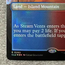 MTG Steam Vents (Borderless) - Ravnica: Clue Edition (CLU) #280 Foil NM - Image 4
