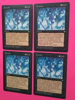 Magic the Gathering MTG Ice Age ICEQUAKE X 4 LP/EX U 1995 Nice! - Image 2