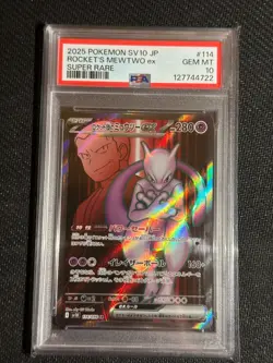 PSA 10 Team Rocket's Mewtwo ex Full Art 114 Pokemon 2025 - Image 1