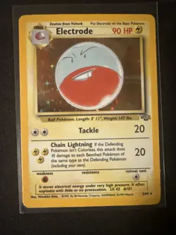 Jungle Set Holo Electrode Unlimited LP + 9 Commons/Uncommons Pokemon Lot - Image 3