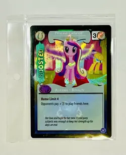 2014 My Little Pony Crystal Games Princess Cadance Loving Ruler #f3 foil card - Image 3