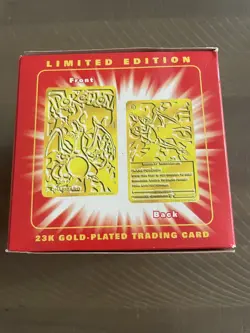 Pokemon CHARIZARD 23k Gold Plated Trading Card & Pokeball Burger King ROUGH BOX - Image 3
