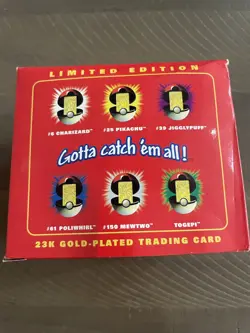 Pokemon CHARIZARD 23k Gold Plated Trading Card & Pokeball Burger King ROUGH BOX - Image 4