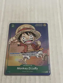 Monkey D Luffy P-037 1st Anniversary Tournament STAMP Promo One Piece Card - Image 1