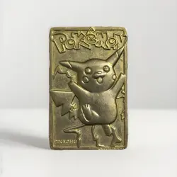 Pokemon Pikachu Trading Card Bar 23K Gold-Plated Burger King 1999 - Image 1