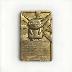 Pokemon Pikachu Trading Card Bar 23K Gold-Plated Burger King 1999 - Image 2