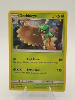 Decidueye 11/149 Cracked Ice Holo Sun & Moon Pokemon Card - Image 1