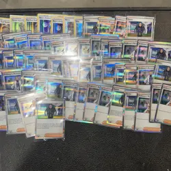 55+ Pokemon Holographic Holo Card Lot Trainer Type Supporter Geeta Seal Stone + - Image 1