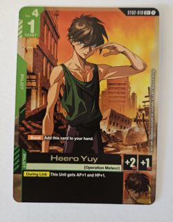 GUNDAM Card Game Heero Yuy ST02-010 C+ Nearmint Bandai Gundam TCG - Image 1