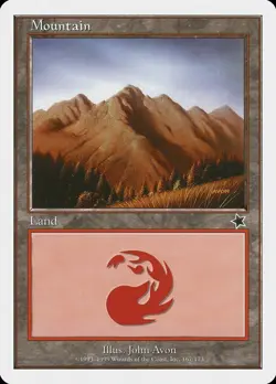 Mountain 167 Starter 1999 Light Play MTG Magic DNA GAMES - Image 1