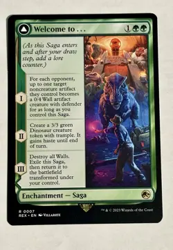 MTG Welcome to . . . Jurassic Park REX #7 Jurassic World Collection NM - Image 1