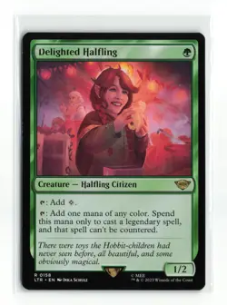 DELIGHTED HALFLING 0158 NON FOIL LORD OF THE RINGS MTG NM - Image 1