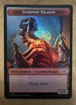 Foil* Scorpion Dragon / Treasure Token - OTJ - LP MTG - Image 1