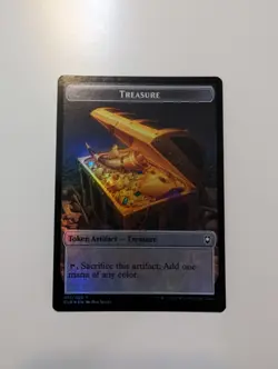 MTG - Treasure/Squirrel Token (Foil) - Baldur's Gate NM/M Condition - Image 1