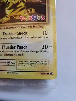 2016 POKEMON XY Evolutions Holo ELECTABUZZ 41/108 TOYS R US STAMPED PROMO SEALED - Image 4