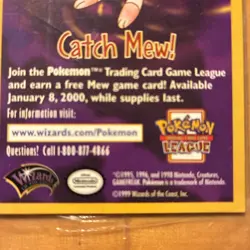Sealed New Catch Mew Pokemon ELECTABUZZ Black Star Promo Movie WB Stamp 1999 - Image 2