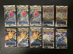 Pokemon TCG Silver Tempest Booster Packs Lot Of 10 Sealed - Image 1
