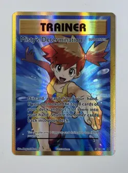 English Pokemon Misty's Determination (Full Art) 108/108 Evolutions Holo Nm - Image 3