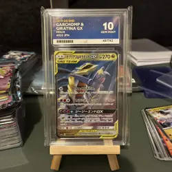 Pokemon TCG Garchomp & Giratina GX 032/054 Japanese Tag Team Sm10a ACE 10 Gem - Image 1