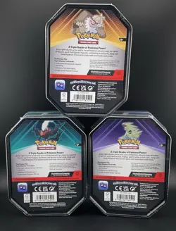 Pokemon TCG Triple Whammy Tins Set Collector Tins (Set of 3) Factory Sealed. - Image 2